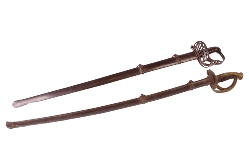 Lot 363 - A 19th century Heavy cavalry sword and...