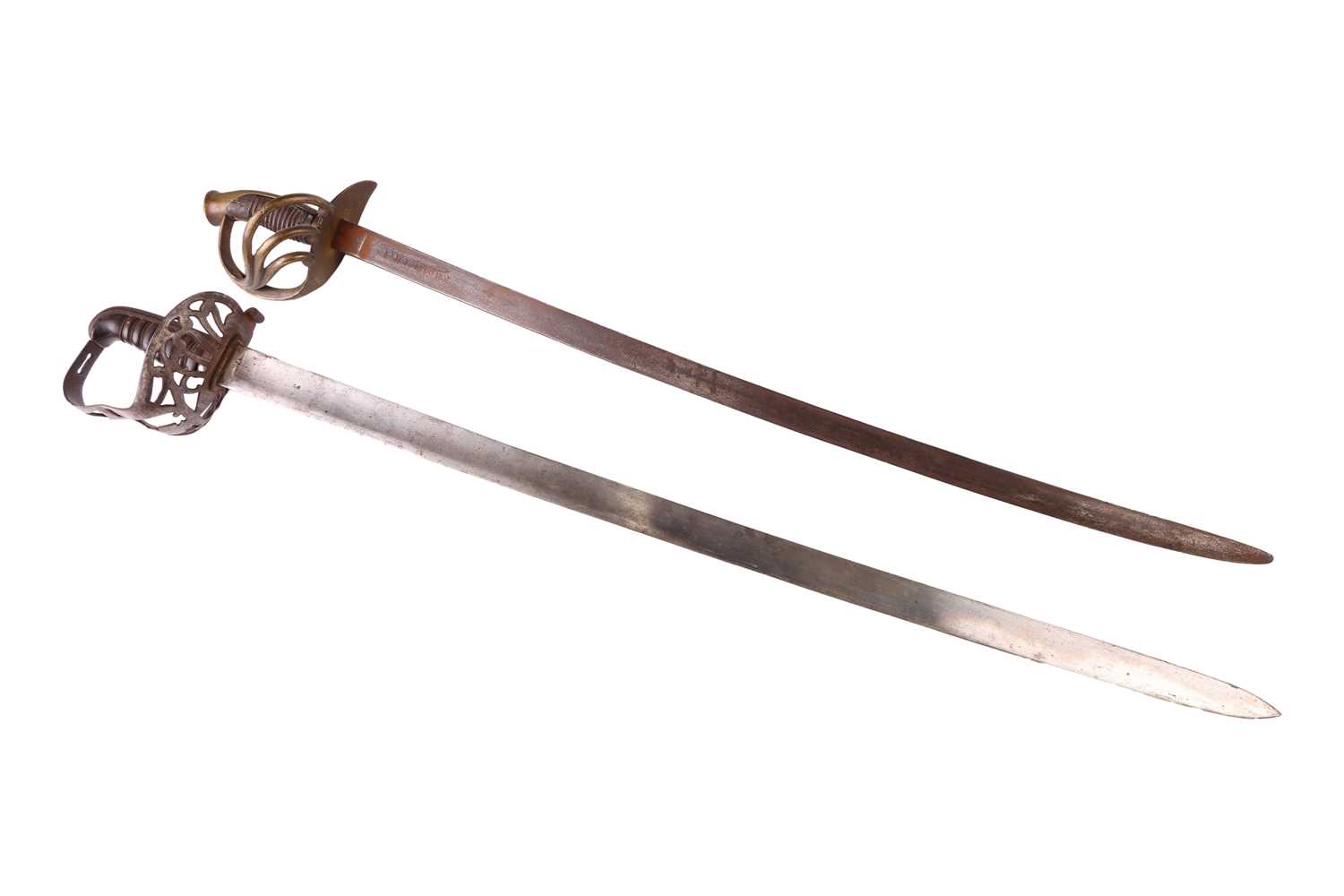 Lot 363 - A 19th century Heavy cavalry sword and...