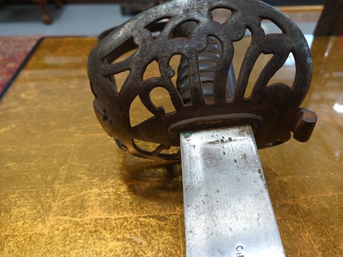Lot 363 - A 19th century Heavy cavalry sword and...