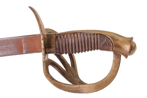 Lot 363 - A 19th century Heavy cavalry sword and...