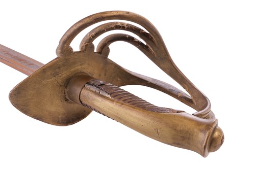 Lot 363 - A 19th century Heavy cavalry sword and...