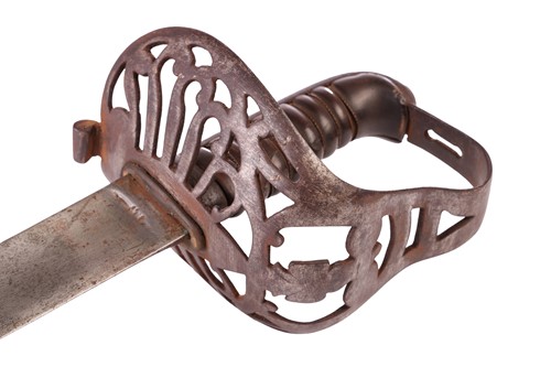 Lot 363 - A 19th century Heavy cavalry sword and...