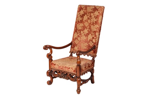 Lot 242 - A decorative 17th-century Dutch style walnut...