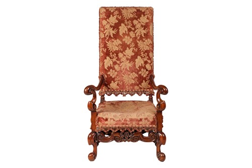 Lot 242 - A decorative 17th-century Dutch style walnut...