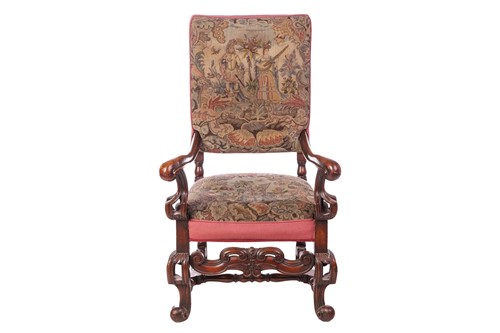 Lot 242 - A decorative 17th-century Dutch style walnut...