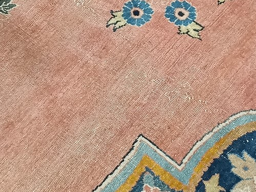 Lot 289 - A room size 'Antique' tomato red round Tabriz...