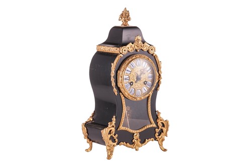 Lot 303 - An ebonised Louis XV style balloon clock, with...