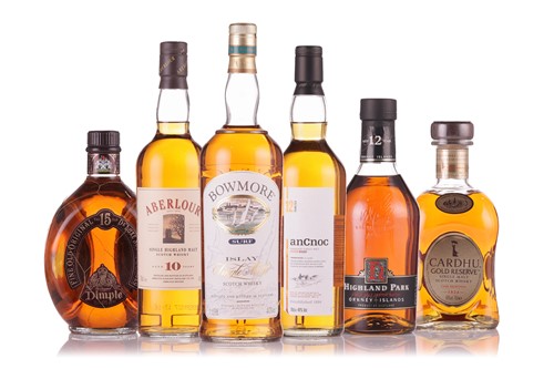 Lot 423 - Five bottles of single malt Scotch whisky, all...