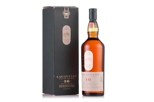 Lot A boxed litre bottle of Lagavulin Single Islay...