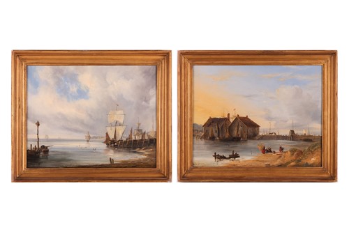 Lot 29 - John Willes Johnson (1793-1857), Harbour scene,...