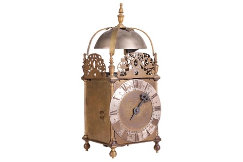 Lot 118 - A part late 17th-century brass, 30-hour...