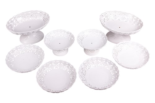 Lot 341 - A Meissen 'Blanc de Chine' glazed eight-piece...