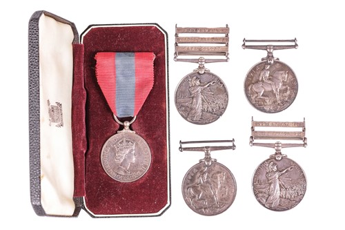 Lot 366 - A mixed collection of medals, comprising:...