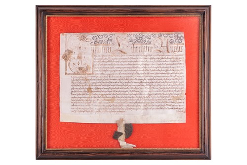 Lot 354 - A 16th century vellum indenture with vestigal...