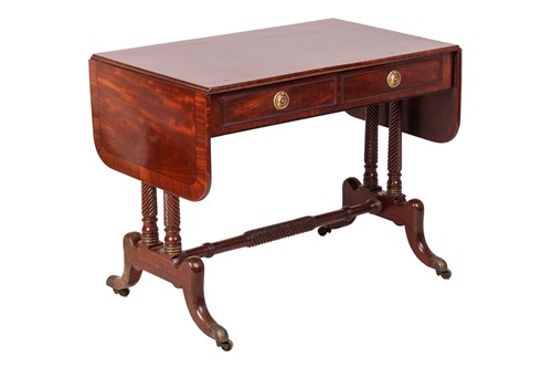 Lot 238 - A George IV mahogany two-flap sofa table with...
