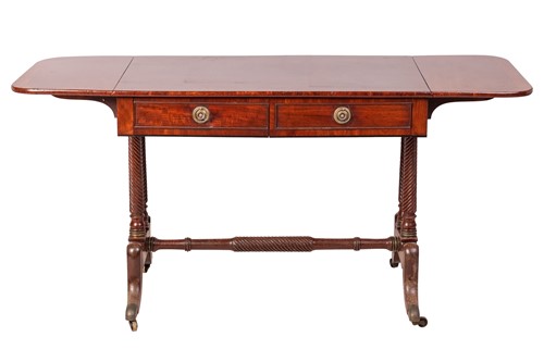 Lot 238 - A George IV mahogany two-flap sofa table with...