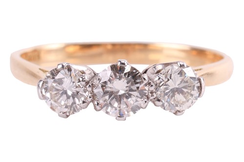 Lot 84 - A diamond trilogy ring, comprising three...