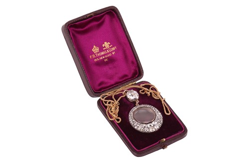 Lot 235 - A 19th-century diamond-set locket pendant, the...