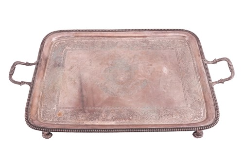 Lot 305 - An Irish silver two-handled tray, with a...