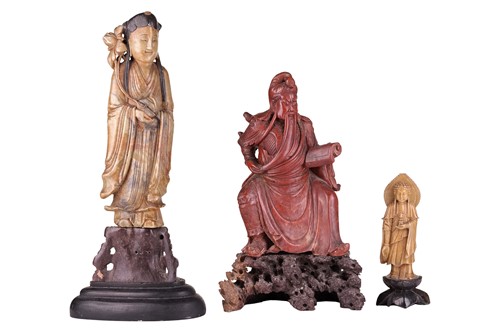 Lot 107 - A large and well-carved Chinese rouge...