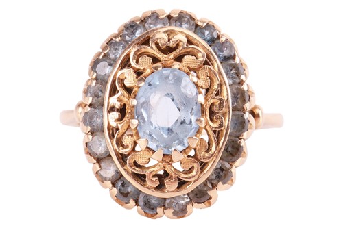 Lot 106 - A dress ring set with synthetic spinel,...