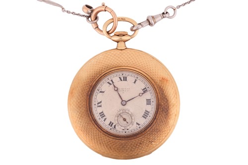 Lot 322 - An 18ct gold pocket watch by Longines, the...