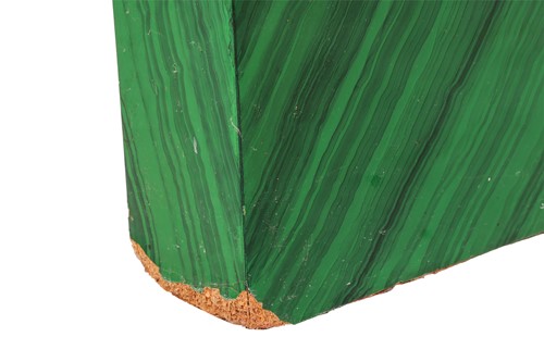 Lot 201 - A faux-figured malachite-painted console table...