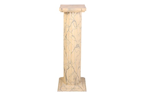 Lot 226 - A wooden classical pedestal with realistic...