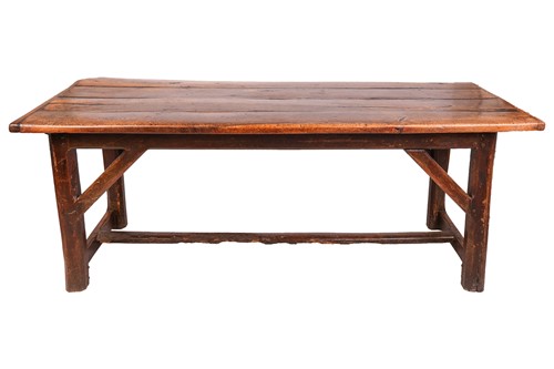 Lot 262 - An 18th-century rustic oak refectory/ tavern...