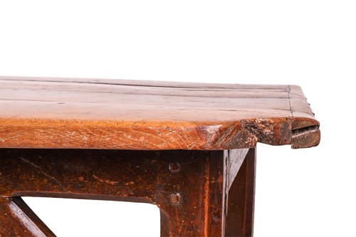 Lot 262 - An 18th-century rustic oak refectory/ tavern...