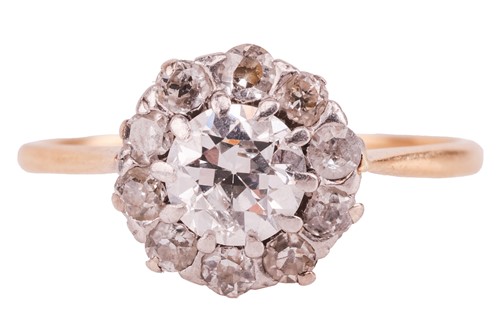 Lot 171 - A diamond-set floral cluster ring, featuring...