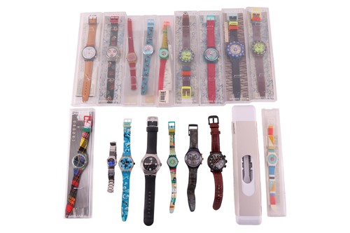 Lot 69 - A collection of vintage Swatch comprising 15...