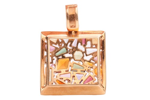 Lot 232 - A gem-set ring and matching pendant, of...