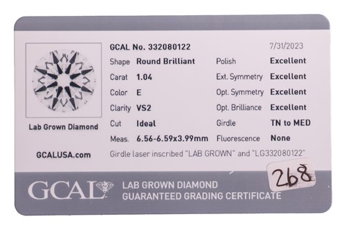 Lot 6 - Two laboratory grown diamond rings; A...