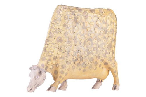 Lot 336 - Lawson Rudge (b.1936), a raku pottery figure...