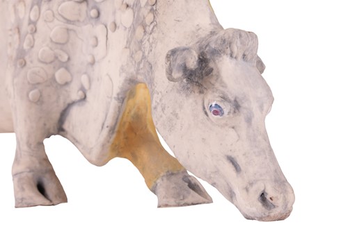 Lot 336 - Lawson Rudge (b.1936), a raku pottery figure...