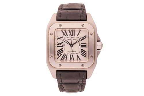 Lot 290 - Cartier Santos 100 Serial: 201522MX Model:...