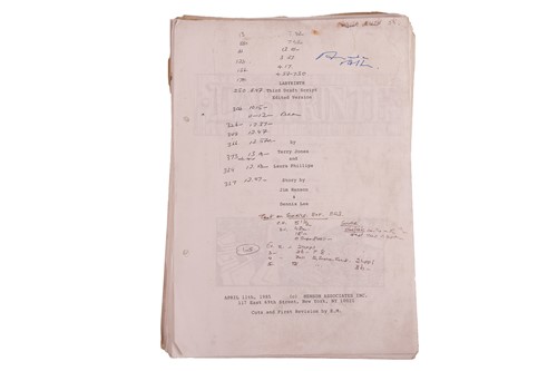 Lot 313 - Labyrinth (1986) Original Production Script...
