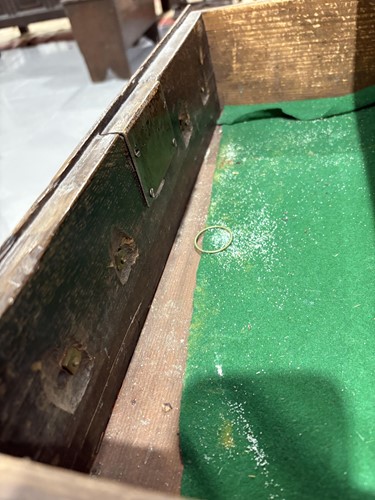 Lot 107 - A George III oak pot board dresser base with a...