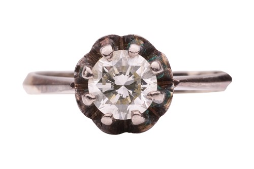 Lot 233 - A diamond solitaire ring, featuring a round...