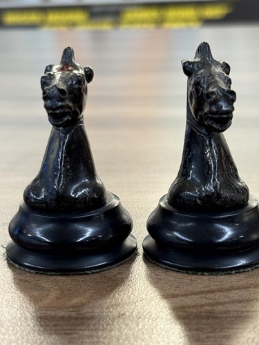 Lot 215 - A Staunton pattern boxwood and ebony chess set,...