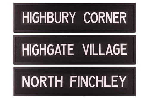 Lot 52 - Original 1960s London Bus Blinds: Highbury...