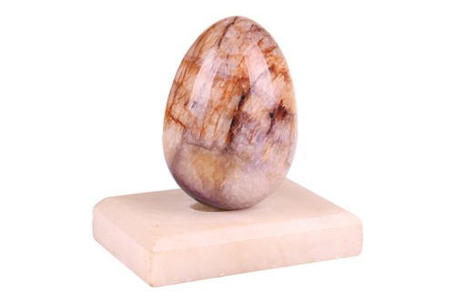 Lot 200 - A large Derbyshire fluorspar 'Blue John' egg...