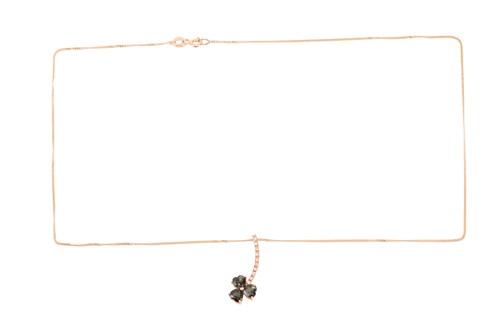 Lot 177 - An Irish shamrock pendant on chain, the...