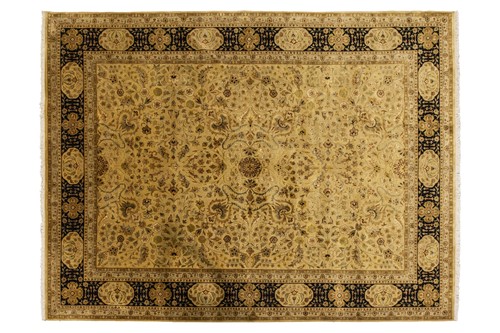 Lot 146 - An Indian ivory ground "Agra" carpet,...