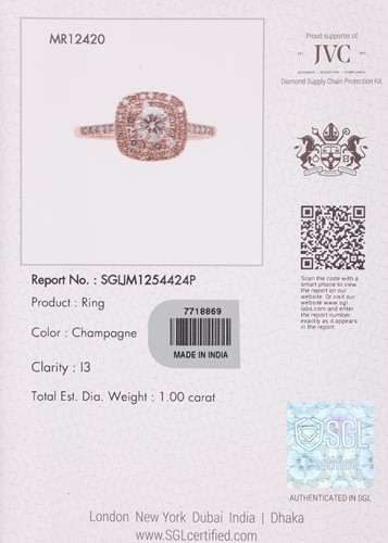 Lot 237 - A brown diamond cluster ring in 9ct rose gold,...