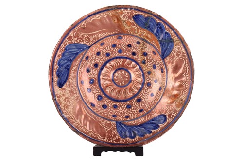 Lot A Hispano-Moresque copper lustre circular dish,...