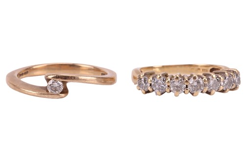 Lot 17 - Two diamond rings; to include a seven-stone...