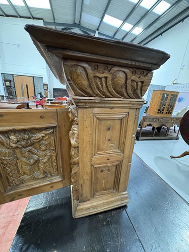 Lot 94 - A 16th/17th pine single-door wall cupboard,...