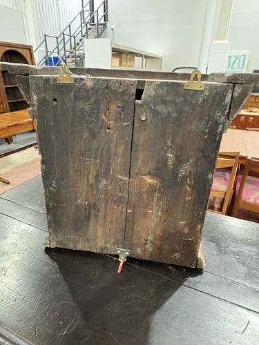 Lot 94 - A 16th/17th pine single-door wall cupboard,...